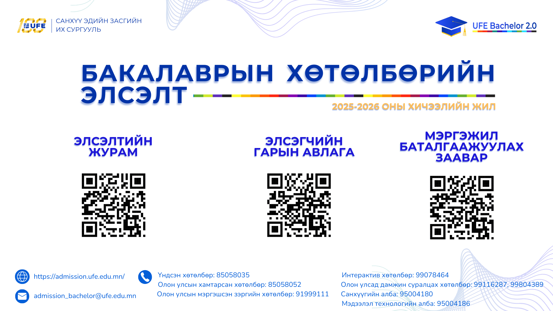 СЭЗИС-ийн Бакалаврын хөтөлбөрийн элсэлтийн мэдээ